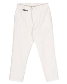 Eleventy Kids tapered-leg cotton chino trousers