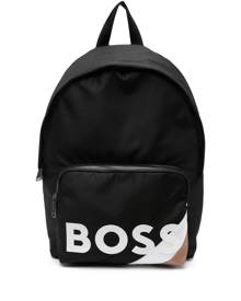 BOSS logo-print zip-up backpack