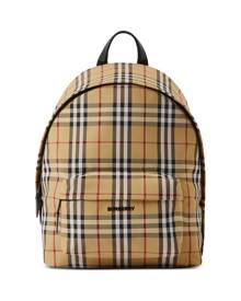 Burberry logo-plaque check-print backpack