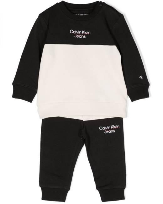 Calvin Klein Kids logo-embroidered tape-detail Tracksuit Set