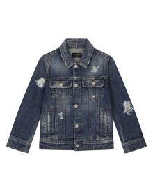 Dolce & Gabbana Kids rip-detail denim jacket