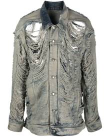 Rick Owens Jumbo Worker distressed denim jacket