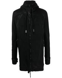 Boris Bidjan Saberi distressed-effect drawstring hooded jacket