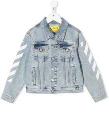 Off-White Kids logo-print denim jacket