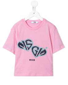 MSGM Kids logo-print cotton T-shirt