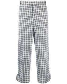 Thom Browne Backstrap-detail checked tailored trousers