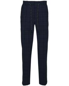 BOSS checked mid-rise tapered trousers