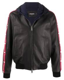 Dsquared2 hooded layered zipped jacket