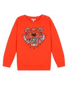 Kenzo Kids Kenzo Baby Boys Tiger Print Sweatshirt Orange 6M