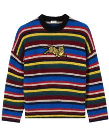 Kenzo Men's Jumping Tiger Colour Block Sweater Multicoloured Multi Coloured L