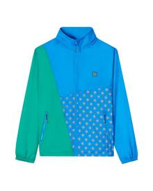 Kenzo Men's "Medaillons" Colorblock Windbreaker Jacket Cobalt M