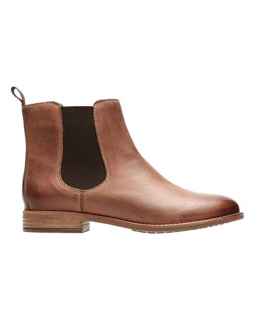 clarks long tan boots