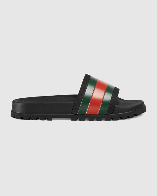 rubber gucci slides men