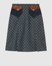 Gucci Washed organic denim skirt