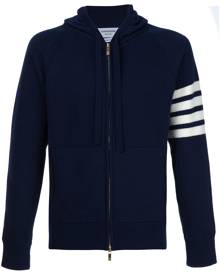 Thom Browne knitted zip hoodie - Blue