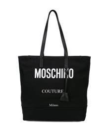 Moschino contrast logo tote bag - Black