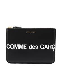 Comme Des Garçons Wallet logo print pouch - Black