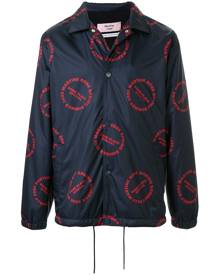 Martine Rose logo print bomber jacket - Blue