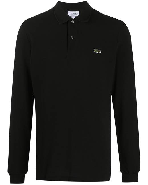 long sleeve grey lacoste polo