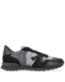 Valentino Garavani Rockrunner camouflage-print sneakers - Black