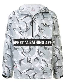 AAPE BY *A BATHING APE® graphic print windbreaker - Grey