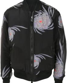 Undercover floral-print zip-up bomber jacket - Black