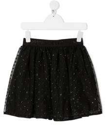 Alberta Ferretti Kids glitter polka dot tutu skirt - Black