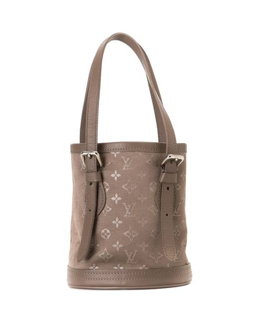Bucket cloth handbag Louis Vuitton Brown in Cloth - 31382305