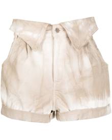 Stella McCartney tie-dye denim shorts - Neutrals