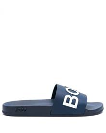 BOSS Bay embossed logo slides - Blue