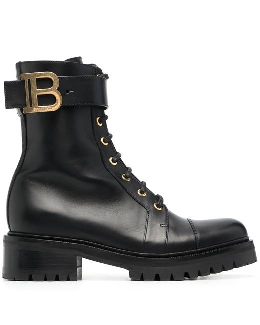 balmain leather boots