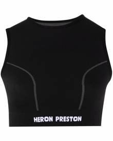 Heron Preston logo-tape sports bra - Black