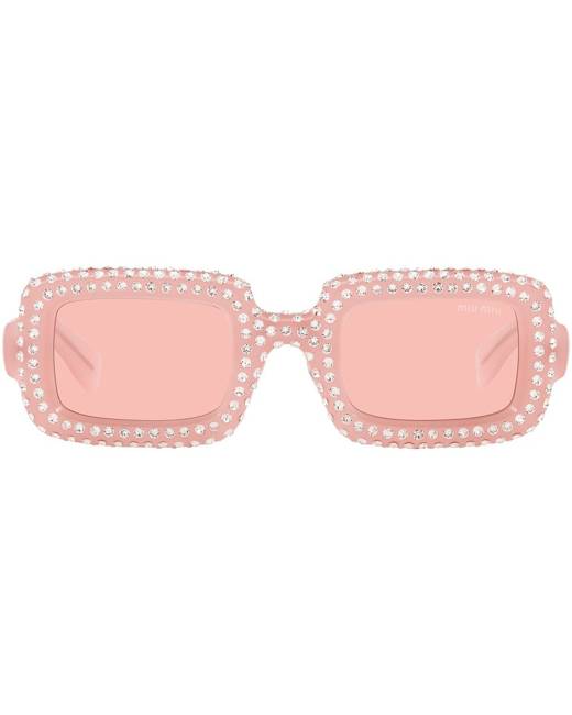 Pink - Save 28% Womens Sunglasses Miu Miu Sunglasses Miu Miu Mu57u Irregular-frame Sunglasses in Silver 