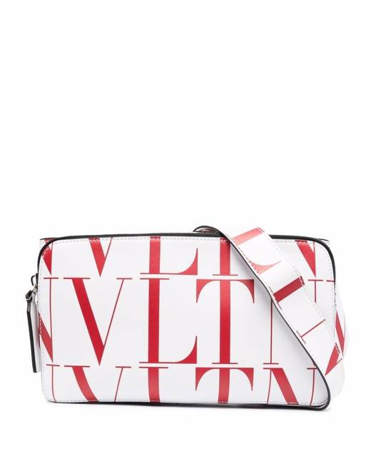 VLTN Canvas Belt Bag in Red - Valentino Garavani