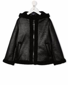 Neil Barrett Kids hooded zipped jacket - Black
