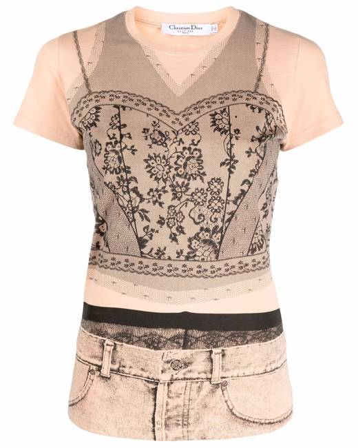 Christian Dior 2000s pre-owned Floral cut-out Sleeveless Top