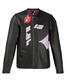 DUOltd bat eco leather bomber jacket - Black