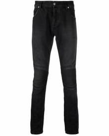 Balmain B-embroidered skinny jeans - Black