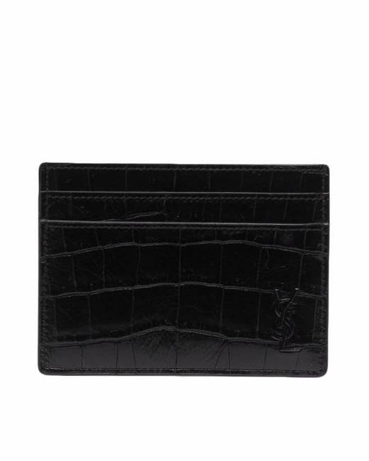 Saint Laurent crocodile-embossed Money Clip Wallet - Farfetch