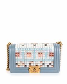 CHANEL Pre-Owned limited edition medium Mosaic Boy shoulder bag - Blue