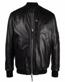 11 By Boris Bidjan Saberi leather bomber jacket - Black