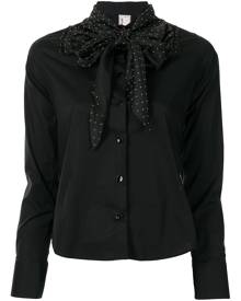 Antonio Marras polka dot pussy-bow shirt - Black