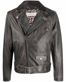 Golden Goose leather biker jacket - Black