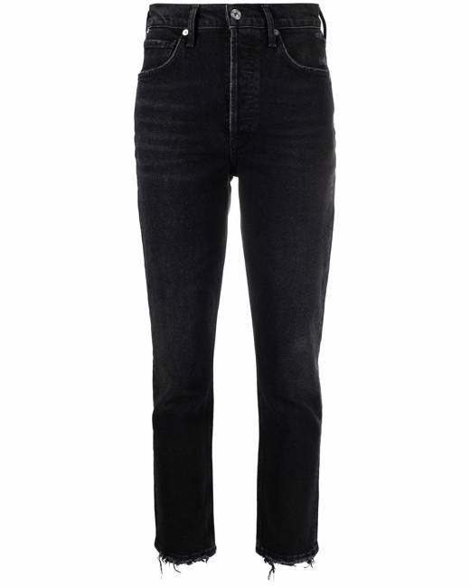 Damen Bekleidung Jeans Bootcut Jeans Citizens of Humanity Denim Mid-Rise Jeans Libby in Blau 
