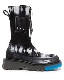 Off-White tie-dye Sponge boots - Black