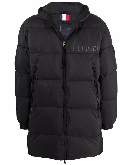 tommy hilfiger puffer jacket black