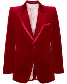 Gucci velvet single-breasted blazer - Red