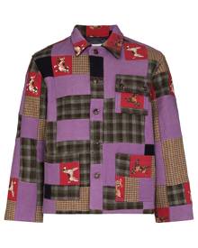 BODE Show Dogs patchwork-design jacket - Purple