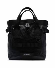 Balenciaga small Army logo-embroidered tote bag - Black