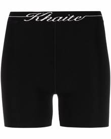 KHAITE Bryant logo biker shorts - Black